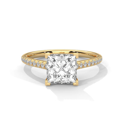 Elegant 2.24 CT Princess Cut Solitaire Diamond Ring – Perfect for Engagements