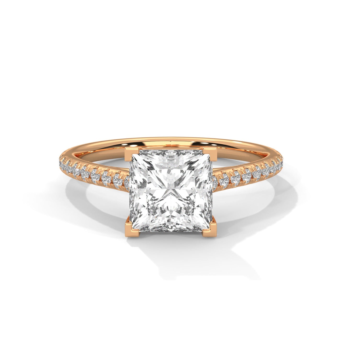 elegant 2.24 ct princess cut solitaire diamond ring – perfect for engagements