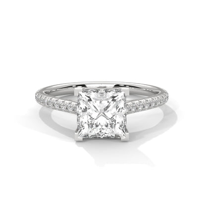 Elegant 2.24 CT Princess Cut Solitaire Diamond Ring – Perfect for Engagements