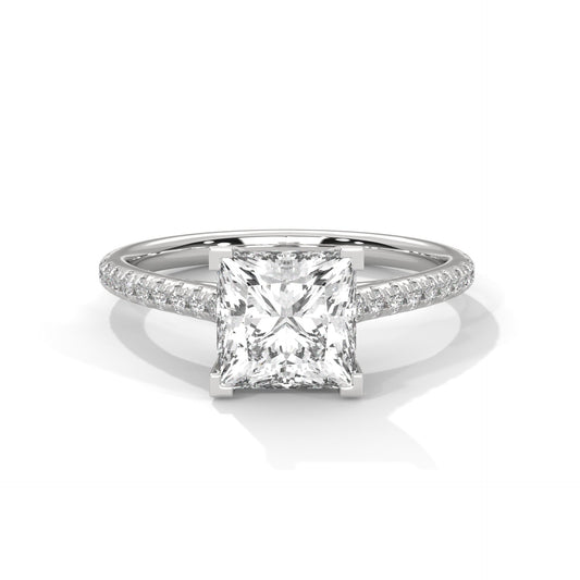 Elegant 2.24 CT Princess Cut Solitaire Diamond Ring – Perfect for Engagements