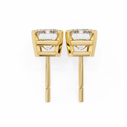2.40 Carat Emerald Cut Diamond Solitaire Stud Earrings – Elegant Modern Jewelry