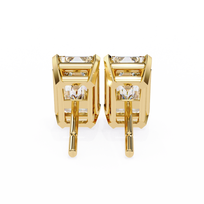2.40 Carat Emerald Cut Diamond Solitaire Stud Earrings – Elegant Modern Jewelry