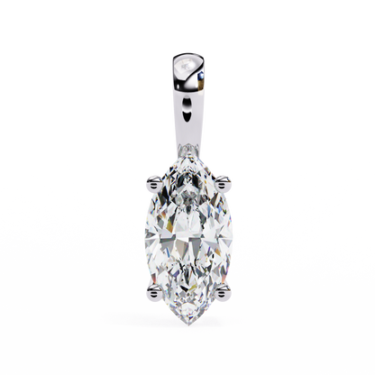 LGD  Pendant Marquise Stone (0.93ct) In 14K Gold Without Chain
