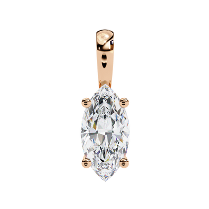 LGD  Pendant Marquise Stone (0.93ct) In 14K Gold Without Chain