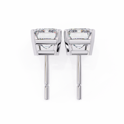 2.40 Carat Emerald Cut Diamond Solitaire Stud Earrings – Elegant Modern Jewelry