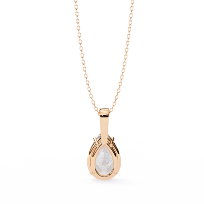 LGD Solitaire Pendant Pear Stone (2.06ct) In 14K Gold Without Chain