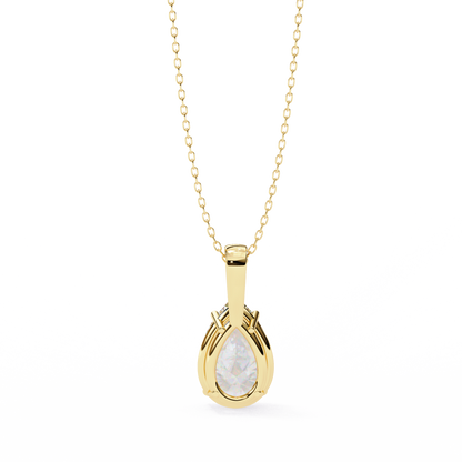 LGD Solitaire Pendant Pear Stone (2.06ct) In 14K Gold Without Chain
