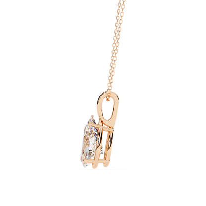 LGD Solitaire Pendant Pear Stone (2.06ct) In 14K Gold Without Chain