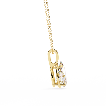 LGD Solitaire Pendant Pear Stone (2.06ct) In 14K Gold Without Chain