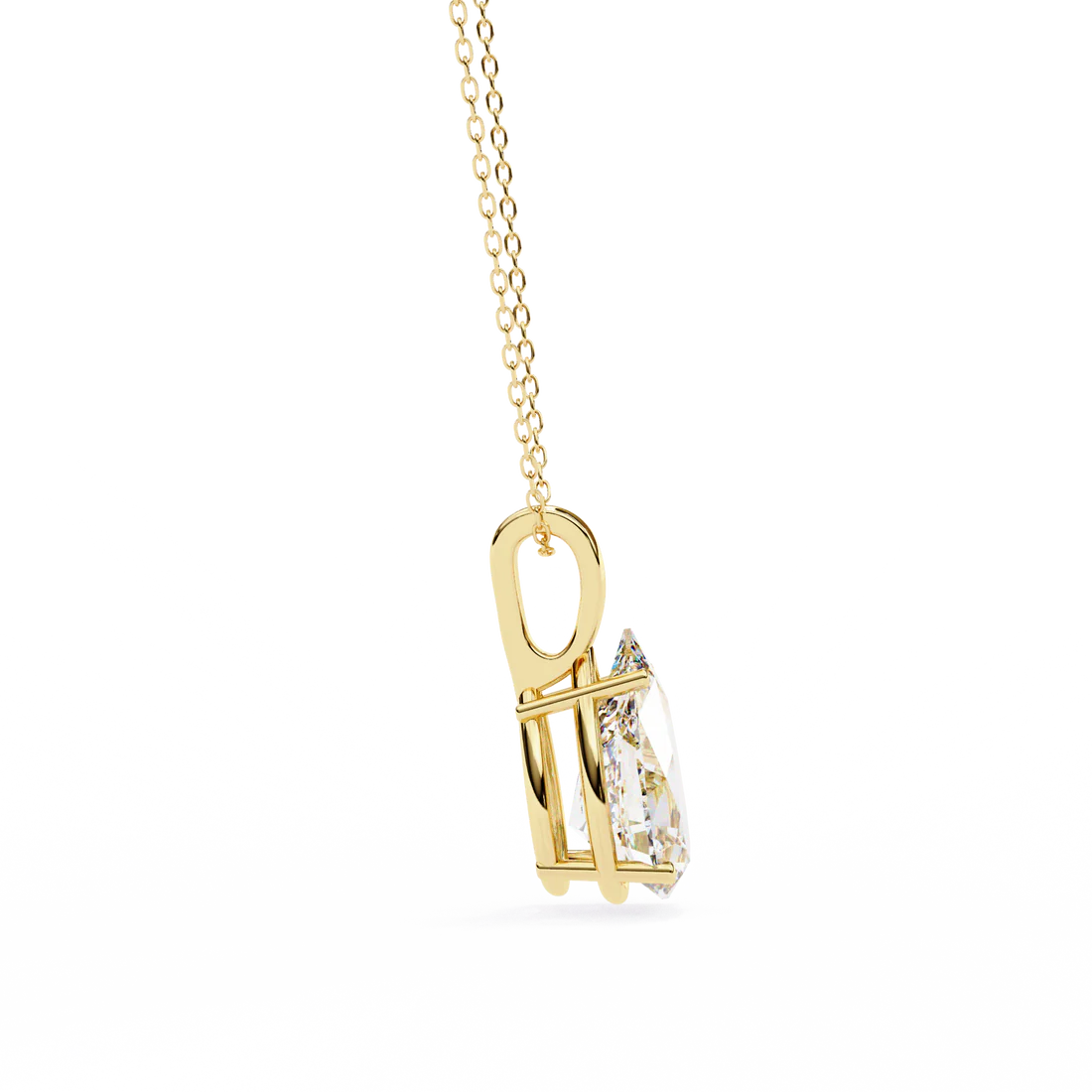 2.00 carat pear cut solitaire diamond pendant necklace – elegant jewelry for women
