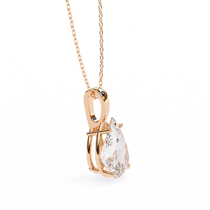 LGD Solitaire Pendant Pear Stone (2.06ct) In 14K Gold Without Chain