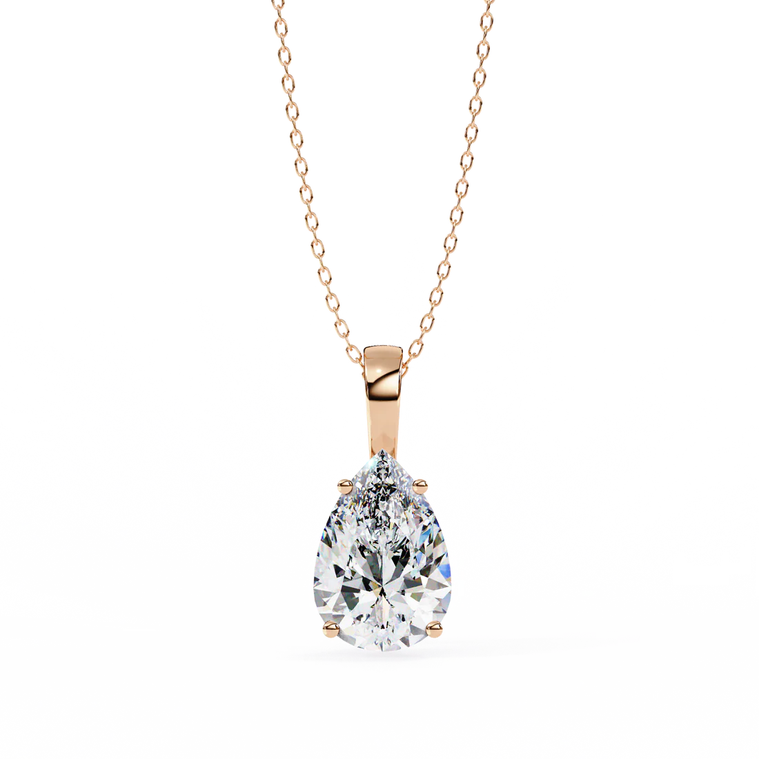 2.00 carat pear cut solitaire diamond pendant necklace – elegant jewelry for women