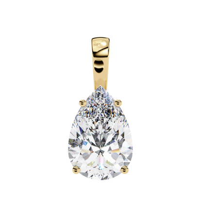 LGD Solitaire Pendant Pear Stone (2.06ct) In 14K Gold Without Chain