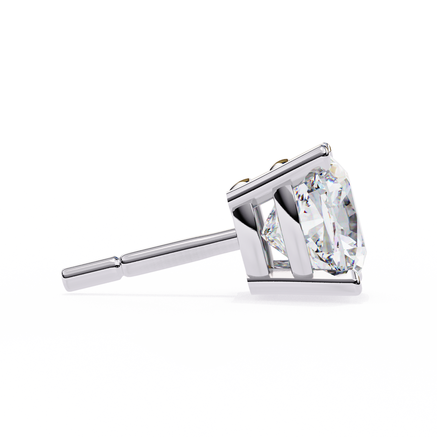2.30 carat cushion cut diamond stud earrings - modern jewelry