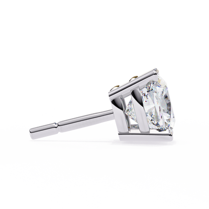2.30 Carat Cushion Cut Diamond Stud Earrings - Modern Jewelry