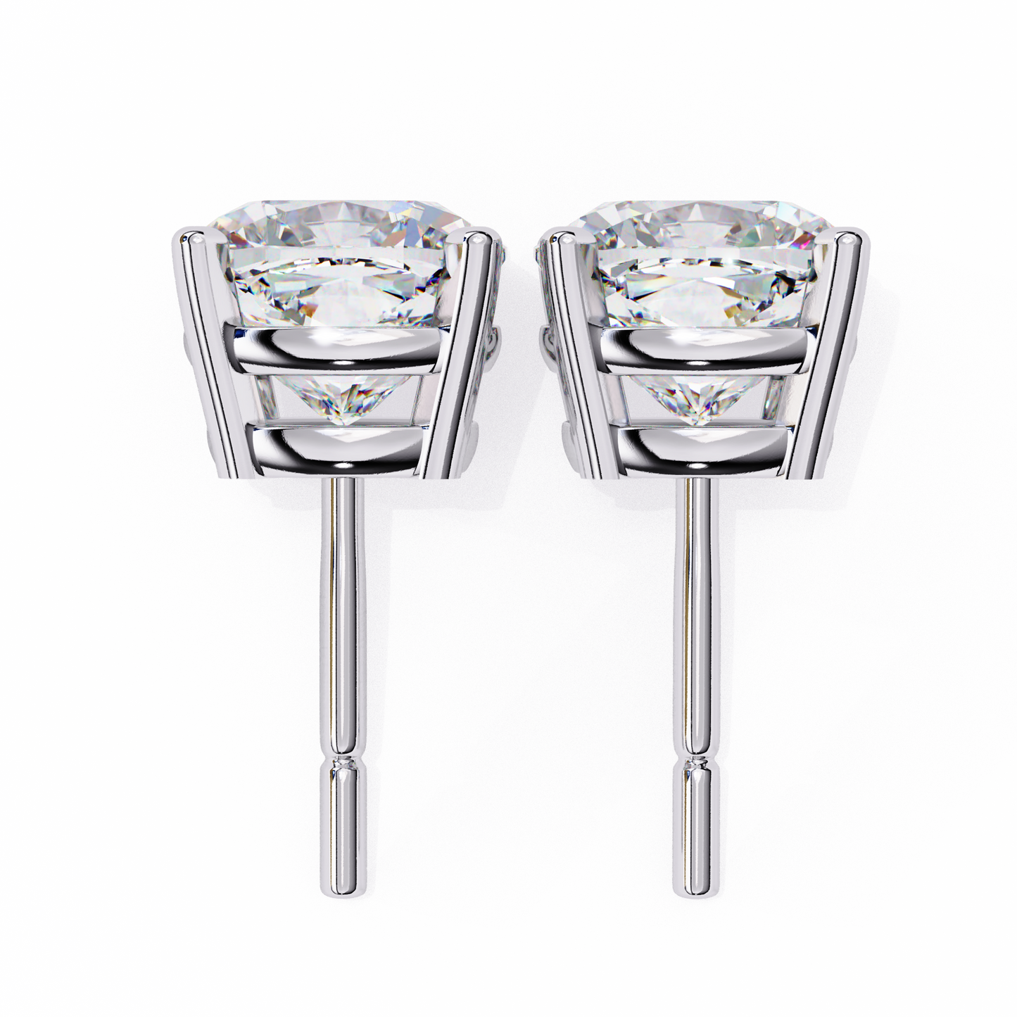 2.30 carat cushion cut diamond stud earrings - modern jewelry