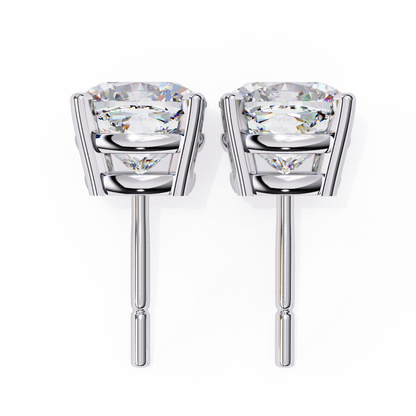 2.30 Carat Cushion Cut Diamond Stud Earrings - Modern Jewelry