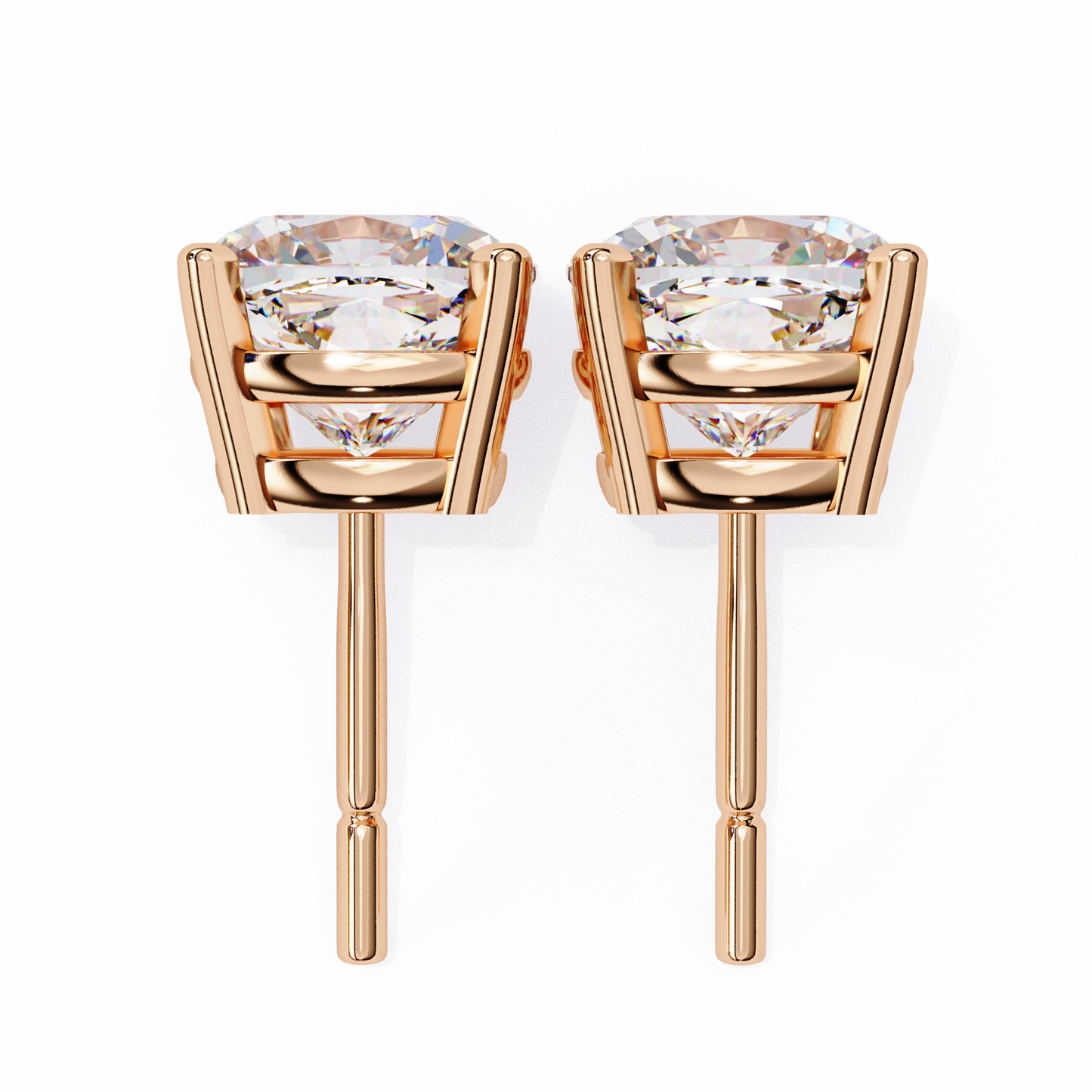 2.30 carat cushion cut diamond stud earrings - modern jewelry