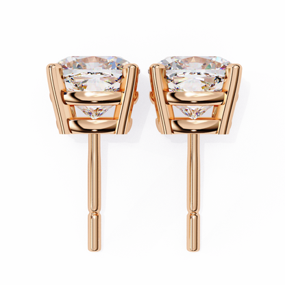 2.30 Carat Cushion Cut Diamond Stud Earrings - Modern Jewelry
