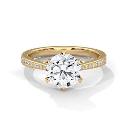 Elegant 2.22 CT Round Cut Six-Prong Diamond Solitaire Ring – Perfect for Engagements