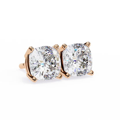 2.30 Carat Cushion Cut Diamond Stud Earrings - Modern Jewelry