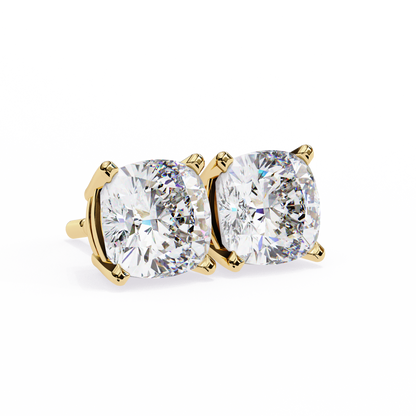 2.30 Carat Cushion Cut Diamond Stud Earrings - Modern Jewelry