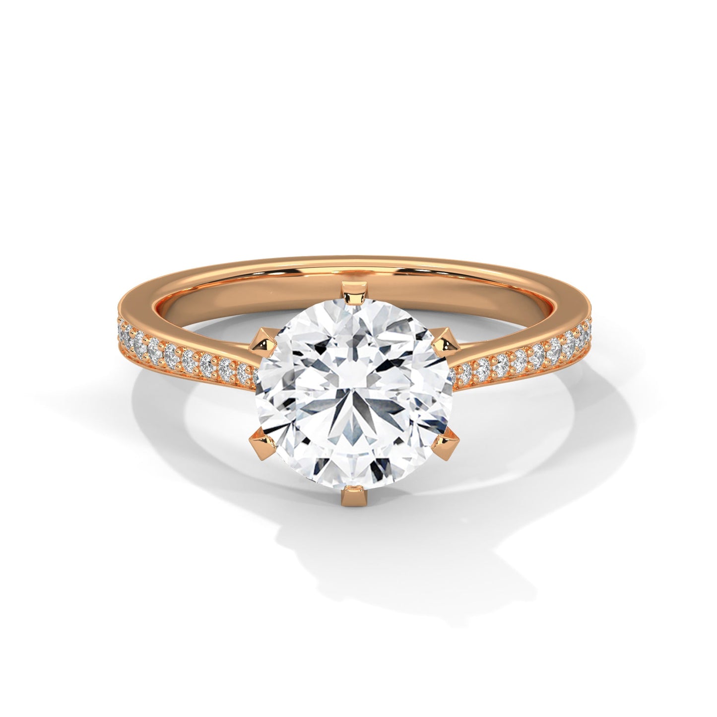 elegant 2.22 ct round cut six-prong diamond solitaire ring – perfect for engagements