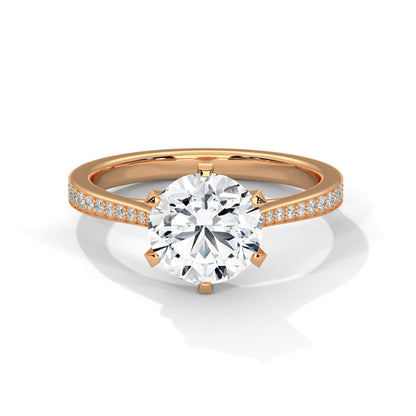 Elegant 2.22 CT Round Cut Six-Prong Diamond Solitaire Ring – Perfect for Engagements
