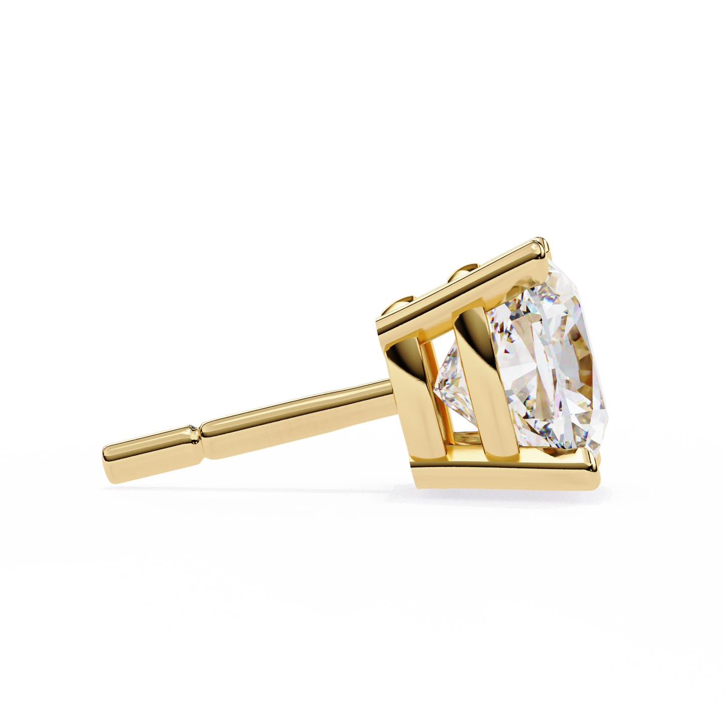 2.30 carat cushion cut diamond stud earrings - modern jewelry