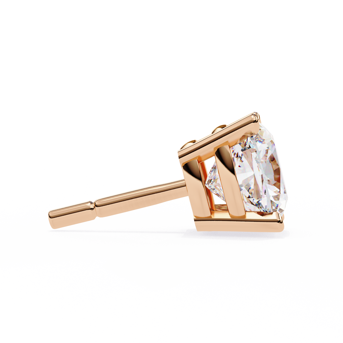 2.30 carat cushion cut diamond stud earrings - modern jewelry