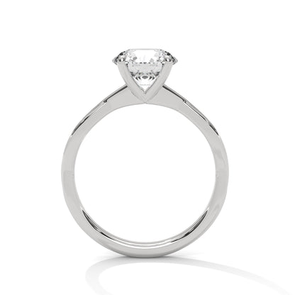 Women’s 2 Carat Round Cut Four-Prong Swirl Solitaire Diamond Engagement Ring