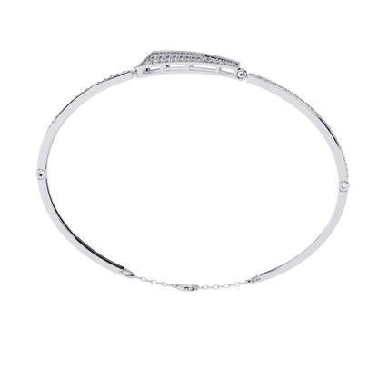 0.60 Carat Diamond Geometric Bangle Bracelet – Modern Luxury Jewelry