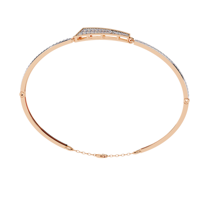 0.60 Carat Diamond Geometric Bangle Bracelet – Modern Luxury Jewelry