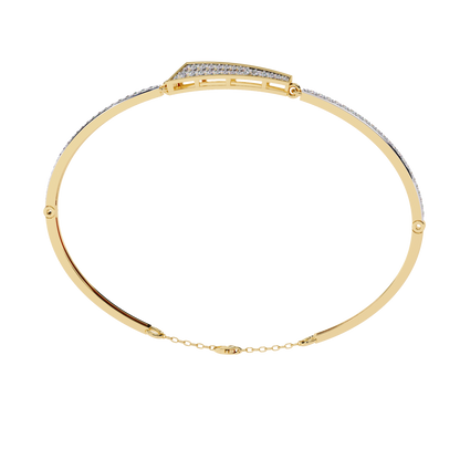 0.60 Carat Diamond Geometric Bangle Bracelet – Modern Luxury Jewelry