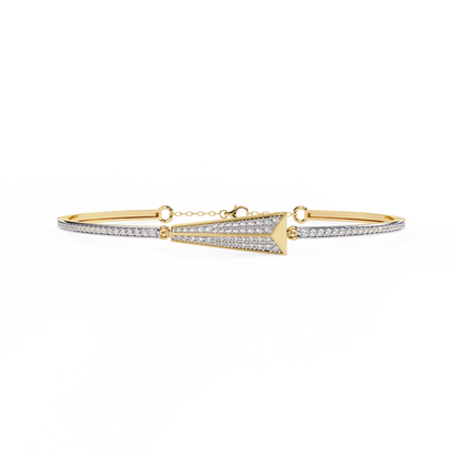 0.60 Carat Diamond Geometric Bangle Bracelet – Modern Luxury Jewelry
