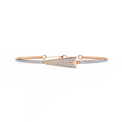 0.60 Carat Diamond Geometric Bangle Bracelet – Modern Luxury Jewelry