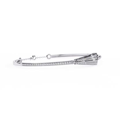 0.60 Carat Diamond Geometric Bangle Bracelet – Modern Luxury Jewelry
