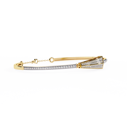 0.60 Carat Diamond Geometric Bangle Bracelet – Modern Luxury Jewelry
