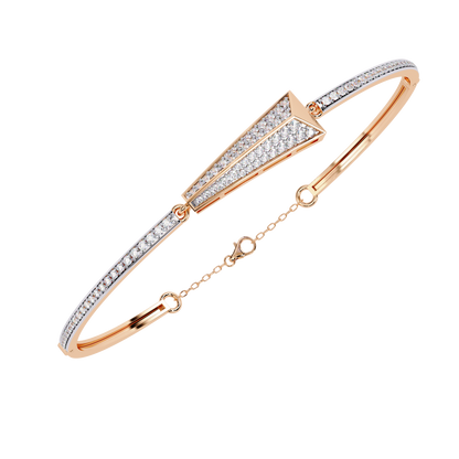 0.60 Carat Diamond Geometric Bangle Bracelet – Modern Luxury Jewelry