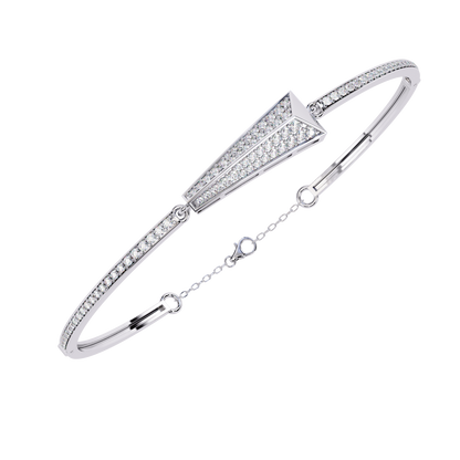 0.60 Carat Diamond Geometric Bangle Bracelet – Modern Luxury Jewelry
