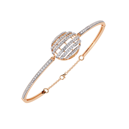 Lustrous Horizon Round Diamond Bracelet