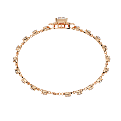 LGD Solitaire Bracelet Princess Stone (2.11ct) In 14K Gold
