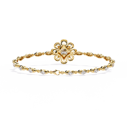 LGD Solitaire Bracelet Princess Stone (2.11ct) In 14K Gold