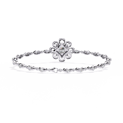 LGD Solitaire Bracelet Princess Stone (2.11ct) In 14K Gold