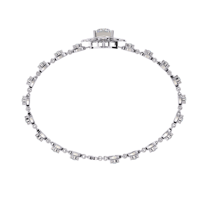 LGD Solitaire Bracelet Princess Stone (2.11ct) In 14K Gold