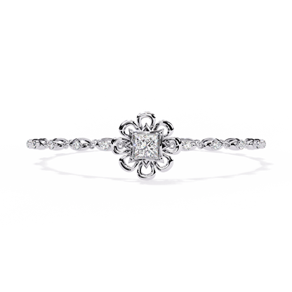 LGD Solitaire Bracelet Princess Stone (2.11ct) In 14K Gold