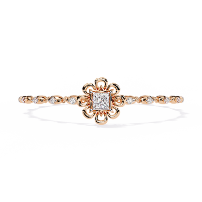 LGD Solitaire Bracelet Princess Stone (2.11ct) In 14K Gold