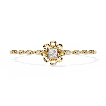LGD Solitaire Bracelet Princess Stone (2.11ct) In 14K Gold