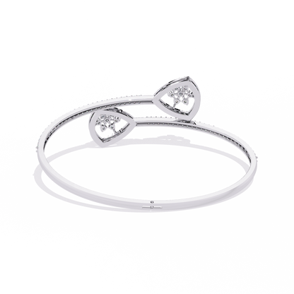 1.34 Carat Round Diamond Open Bangle Bracelet – Luxury Jewelry