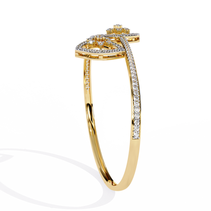 1.34 Carat Round Diamond Open Bangle Bracelet – Luxury Jewelry